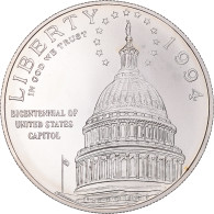 Monnaie, États-Unis, Bicentenaire Du Capitole, Dollar, 1994, U.S. Mint, Denver - Commemorative