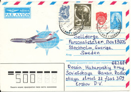 USSR Uprated Postal Stationery Cover Sent To Sweden 11-6-1992 - Lettres & Documents