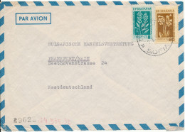 Bulgaria Air Mail Cover Sent To Germany 9-10-1954 Topic Stamps - Corréo Aéreo