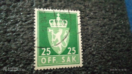 NORVEÇ-1955-- 75                    25ÖRE        RESMİ PULLAR    USED - Gebraucht