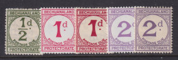 Bechuanaland Protectorate, Scott J4-J6, J5a-J6a (SG D4-D6, D5a, D6c), MHR/LH - 1885-1895 Crown Colony