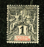 1079 Wx St Pierre 1892 Scott 60 M* (Lower Bids 20% Off) - Ungebraucht