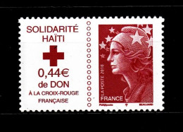 " SOLIDARITE HAITI / MARIANNE DE BEAUJARD  " Neuf ** MNH, N° YT 4434. Parfait état. - 2008-2013 Marianne Van Beaujard