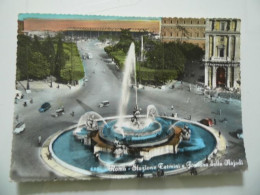 Cartolina Viaggiata "ROMA Stazione Termini E Fontana Delle Naiadi" 1963 - Stazione Termini