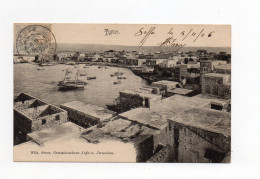 !!! 1C TYPE BLANC SUR CPA DE TYRUS  POUR PARIS, CACHET DE JAFFA - PALESTINE DE 1906 - Lettres & Documents