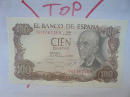 ESPAGNE 100 PESETAS 1970 Neuf (B.29) - 100 Pesetas