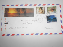 Polynesie Française , Lettre De Papeete Rp An-1 1983 Pour Quinguey - Covers & Documents