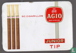 Boite Ancienne De Cigarillos AGIO Junior Tip - Zigarettenetuis (leer)