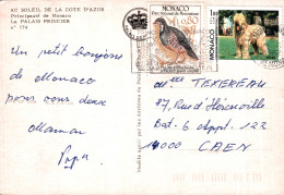 MONACO / PHILATELIE SUR CARTE POSTALE - Covers & Documents