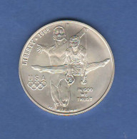 America ONE Dollar 1995 D Atlanta Olympics Gynnastics FDC Unc America Silver Coin Olimpiadi Atletica - Commemoratifs