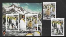 Chile 1996 MiNr. 1786 - 1787 (Block 33) South Pole  Antarctic Wildlife Birds King Penguins 2v +1s/sh MNH** 10.60 € - Faune Antarctique