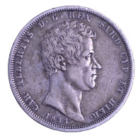 ROYAUME DE SARDAIGNE 5 Lire Charles Albert 1833 Gênes - Autres & Non Classés