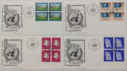 United Nations  FDC,1969 Commemoration Of The Establishment Of The Office Flag,4 Covers - FDC