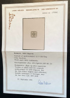 Denmark 1858 4 Sk VERY RARE DIE PROOF See AFA 1987-88 #25 (unpriced) Cert. Lasse Nielsen (Danmark Danemark épreuve Mi. 7 - Unused Stamps