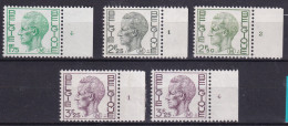 Belgie M Plaatnummer YT** 2-5 - Timbres [M]