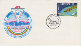 Romania Antarctic Expedition 1991 Spitsbergen Ca With Polar Bear/Icebear Ca Alba-Julia 15.09.1991 (TI168B) - Arktis Expeditionen