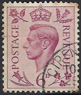 GREAT BRITAIN 1939 KGVI 6d Purple SG470 Used - Tasse