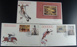 China FDC/1992-11 Dunhuang Cave Murals(IV) 3v MNH - 1990-1999