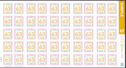 (ja1717) Japan 2023 Greeting Simple 63y Full Pane Of 50 MNH - Nuevos