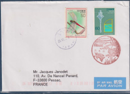 Japon Enveloppe  2 Timbres (voir Oblitération Pour Date ?) Pour Pessac (33 - France) - Storia Postale