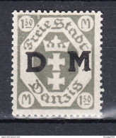 Danzig 1922,Mi D22,ABART,Aufruck M Rechtsunten,Postfrisch Miit Falz(D3295) - Dienstmarken