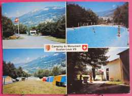 Visuel Pas Très Courant - Suisse - Valais - La Souste Loèche - Camping Du Monument Du Bois De Finges - Loèche