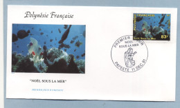 1991 NOEL SOUS LA MER 83 FRANCS - Lettres & Documents