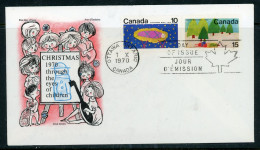 Canada FDC 1970 Christmas-Christ Child And Snowmobile And Trees - Cartas & Documentos