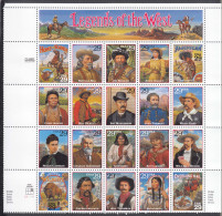 USA 1994 Legends Of The West, Mint Never Hinged Block - Unused Stamps