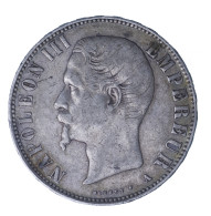 5 Francs Napoléon III, Tête Nue 1855 Paris - 5 Francs