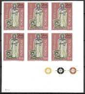 8TH STAMP DAY PORTUGAL  1962  $1 "Stamp Day" Imperforated Plate Block Of Six RARE - Unused Stamps