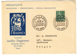 Finlande - Carte Postale De 1954 - Oblit Helsinki - - Covers & Documents