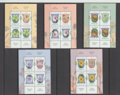 ROMANIA 2023  MEDICINAL PLANTS   Set Of 10  Minisheets Of 3 Stamps (Tete-Beche)+ 1 Label MNH** - Plantas Medicinales