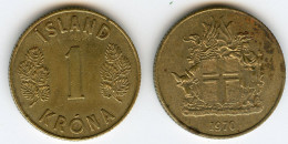 Islande Iceland 1 Krona 1970 KM 12a - Iceland