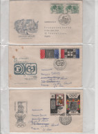 LOT DE 12 ENVELOPPES 1er JOUR DE TCHECOSLOVAQUIE DE 1968 - Storia Postale