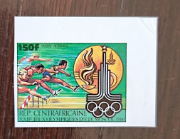 CENTRAFRIQUE Athletisme, Haies,  Jeux Olympiques, Moscou 1980 Yvert PA N° 238. NON DENTELE Neuf Sans Gomme - Summer 1980: Moscow