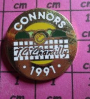 812c Pin's Pins / Beau Et Rare / SPORTS / TENNIS BALLE JAUNE FILET CONNORS 1991 JC CHANTILLY - Tennis