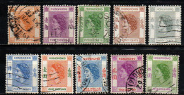 HONG KONG - 1954 - EFFIGIE DELLA REGINA ELISABETTA II - USATI - Used Stamps