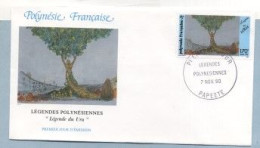 1990 NOVEMBRE 07 Enveloppe1er Jour  LEGENDES POLYNESIENNES 170 FRANCS - Lettres & Documents