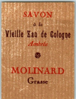 Etiquette Parfum Savon à La Vieille Eau De Cologne Ambrée Molinard à Grasse 5 Cm X 6,8 Cm En TB.Etat - Etiketten