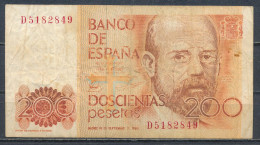 °°° SPAIN - 200 PESETAS 1980 °°° - [ 4] 1975-… : Juan Carlos I