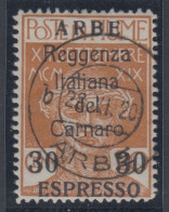 ITALIA - ARBE - Sassone Exp. N.1 - Cat. 275 Euro - Timbrino Di Garanzia Used - Arbe & Veglia