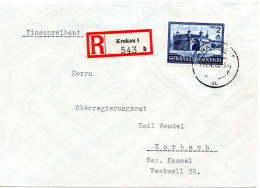 58409 - Deutsches Reich / Generalgouvernement - 1943 - Zl.2 Krakau EF A R-Bf KRAKAU -> KORBACH - Gouvernement Général