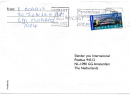67116 - Australien - 2001 - $1,50 Sydney EF A Bf HOBART -> Niederlande - Lettres & Documents