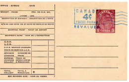 67118 - Canada - 1950 - 4¢/3¢ KGVI PGAKte "Canadian National Express", Ungebraucht - Lettres & Documents