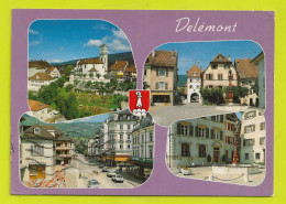 Suisse Jura DELEMONT En 4 Vues Brasserie PUB Bière Warteck Magasin Photo KODAK Pharmacie Fontaine En 1991 - Delémont