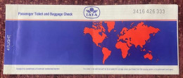 IATA PAN  AM  ,PASSENGER TICKET AND BAGGAGE ,1989 ,TICKET - Tickets