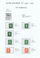 GB KIng George VI -  All Values With Watermarks - Upright/Sideways/Inverted  - 52 Stamps U/M - See Scans And Notes - Nuevos