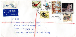 L67177 - Australien - 1981 - 22c Springmaus GAUmschlag M ZusFrankatur Per R-Lp KEW -> Westdeutschland - Cartas & Documentos