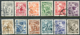 YUGOSLAVIA 1951 Occupations Definitive Recess-printed Set Of 12 Used.  Michel 677-88;  SG 705-16 - Used Stamps